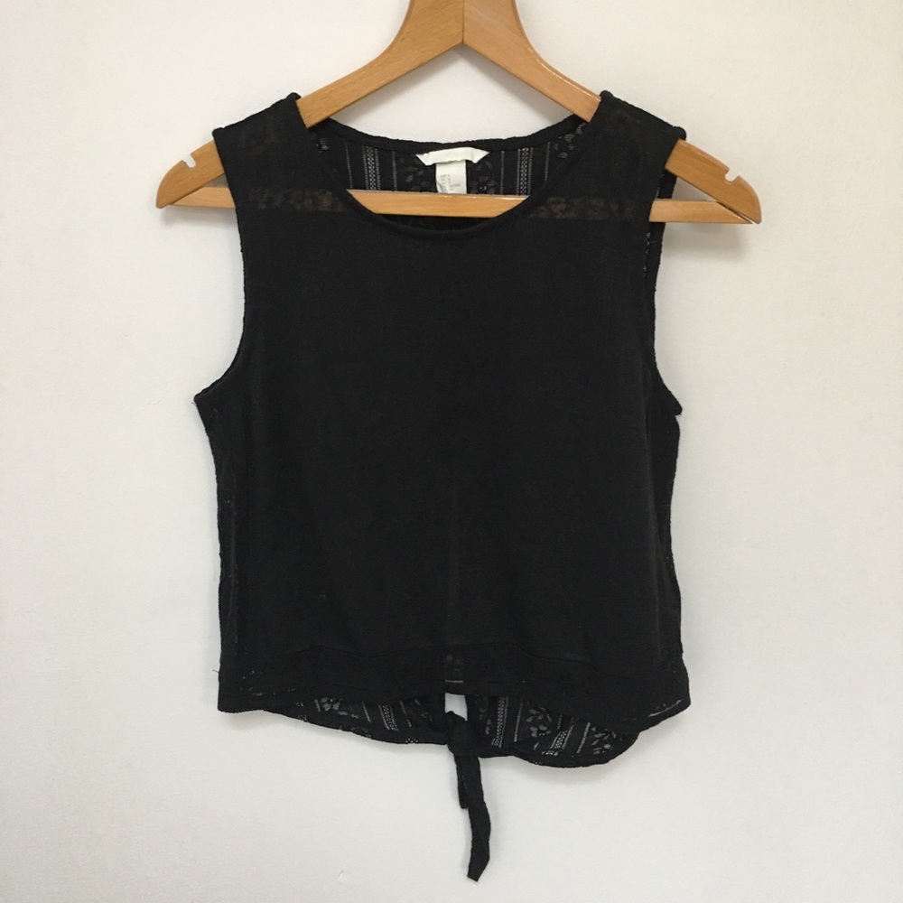 H&M Black Lace Top
